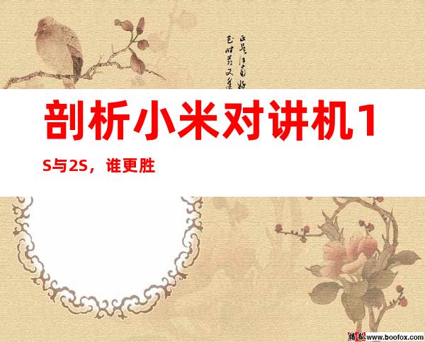 剖析小米对讲机1S与2S，谁更胜一筹？